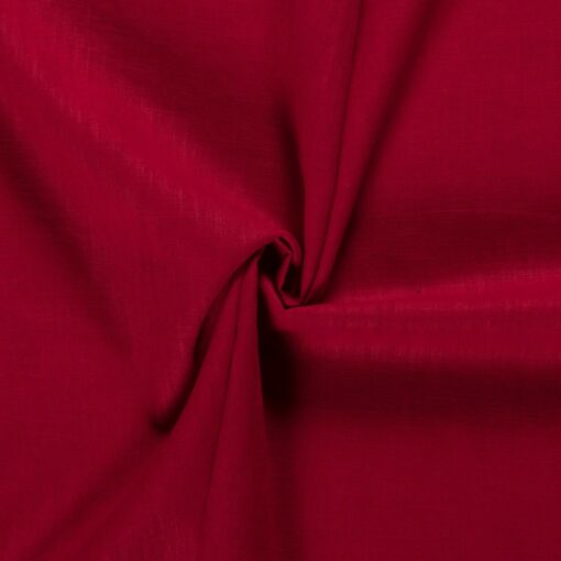 Linen union dark red - Van Mook Stoffen