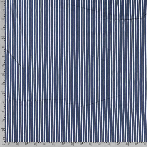 Denim stripe medium blue - Van Mook Stoffen