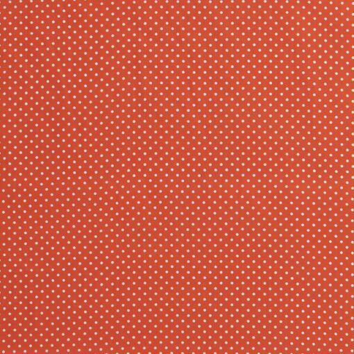 Poplin fabric printed with dots orange - Van Mook Stoffen