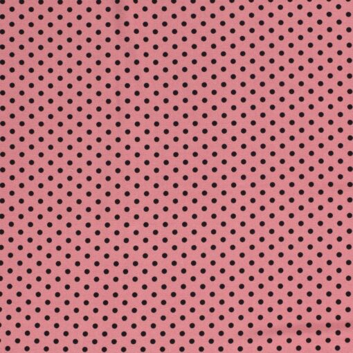 Jersey fabric printed with dots old pink