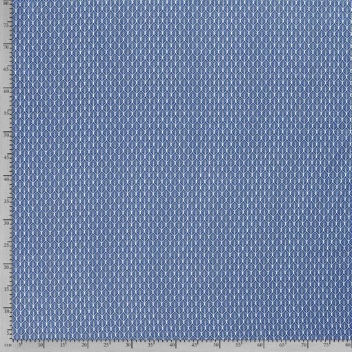 Poplin fabric printed with flowers blue