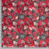 Jersey fabric printed flowers red