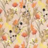 Bengaline fabric printed flowers beige - Van Mook Stoffen