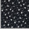 Printed crape fabric flowers navy - Van Mook Stoffen