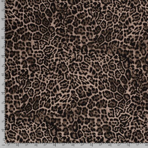 Jersey fabric printed animals beige - Van Mook Stoffen
