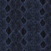 Knit fabric with abstract indigo