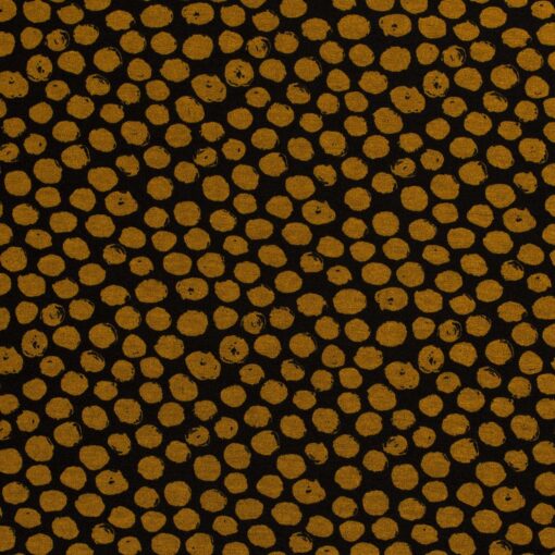 Viscose fabric discharge printed dots ocher