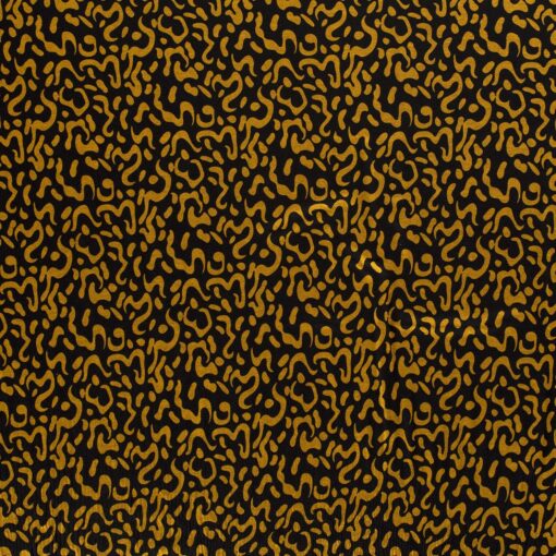 Viscose fabric discharge printed ocher - Van Mook Stoffen
