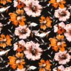 Viscose elastane printed flowers - Van Mook Stoffen
