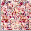 Jersey fabric printed abstract red - Van Mook Stoffen