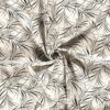Half linen fabric printed plants off white - Van Mook Stoffen
