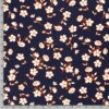 Polyester mix fabric printed flowers navy - Van Mook Stoffen