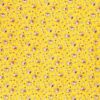 Viscose fabric printed flowers yellow - Van Mook Stoffen
