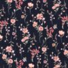 Katoen viscose stof bloemen - Van Mook Stoffen