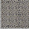 Half linen fabric printed dots navy - Van Mook Stoffen