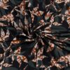 Viscose jersey Fabric discharge printed flowers dark gray - Van Mook Stoffen