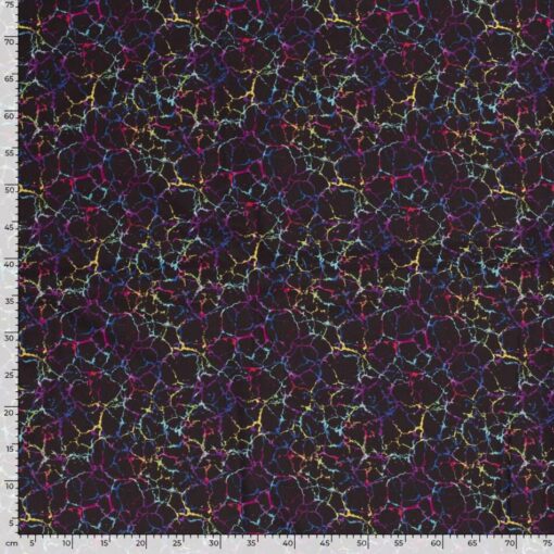 Softshell Fabric digitally printed abstract black - Van Mook Stoffen