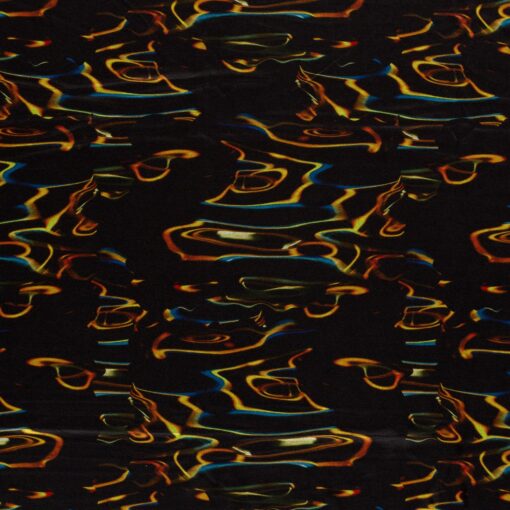Viscose polyester abstract navy - Van Mook Stoffen